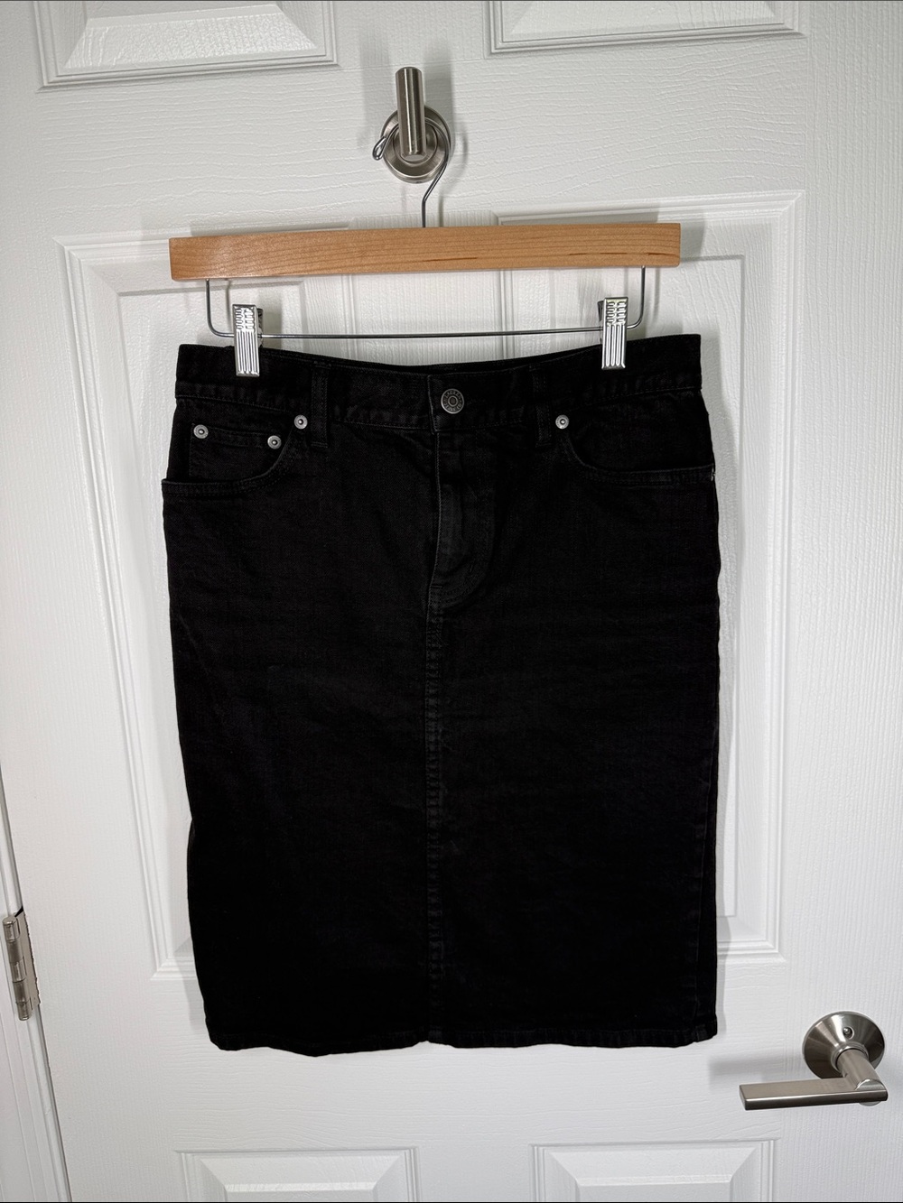 Lauren Ralph Lauren jeans co black denim pencil skirt size 4